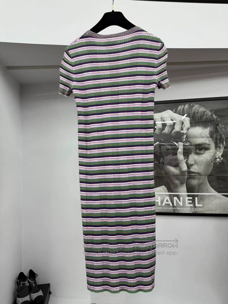 Chanel Chanel Colourful striped knitted dress Size XS / US 0-2 / IT 36-38 - 3 Thumbnail