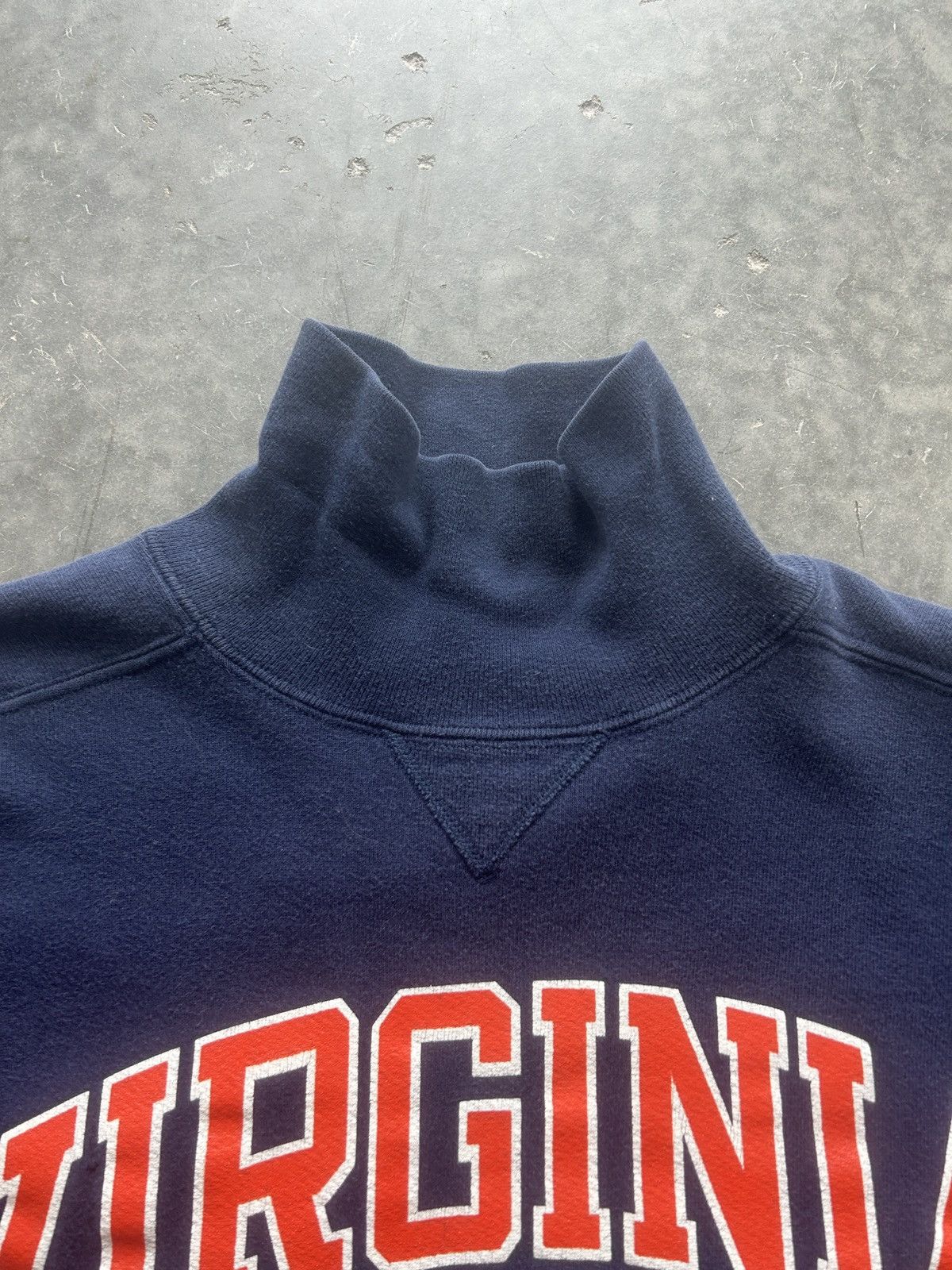 Russell Athletic × Vintage Vintage 90s Russell Virginia Sweatshirt Turtleneck Boxy Size US L / EU 52-54 / 3 - 4 Thumbnail