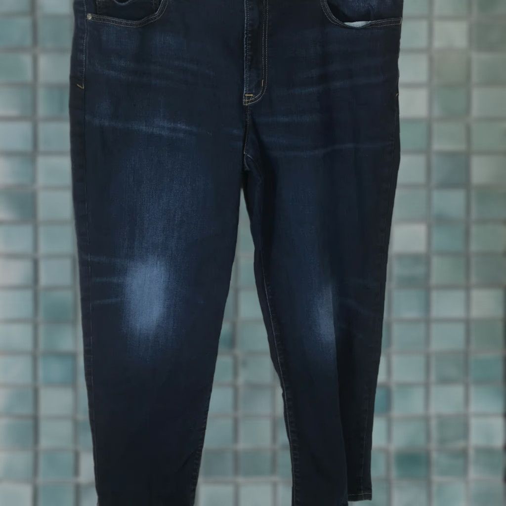 Lands' End Lands' End Mens Jeans Denim Straight 42 Blue Traditional Stretch 5-Pocket Regular 30 Inseam Mens Size US 42 / EU 58 - 1 Thumbnail