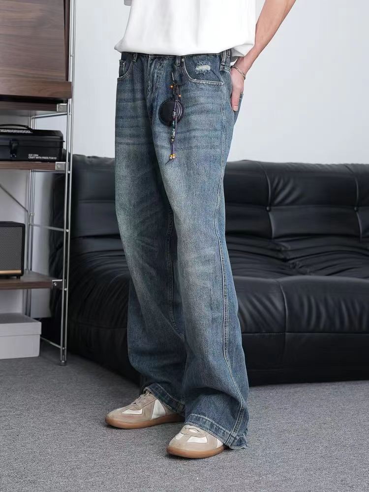 Jean Vintage washed blue corrugated jeans Size US 32 / EU 48 - 4 Thumbnail