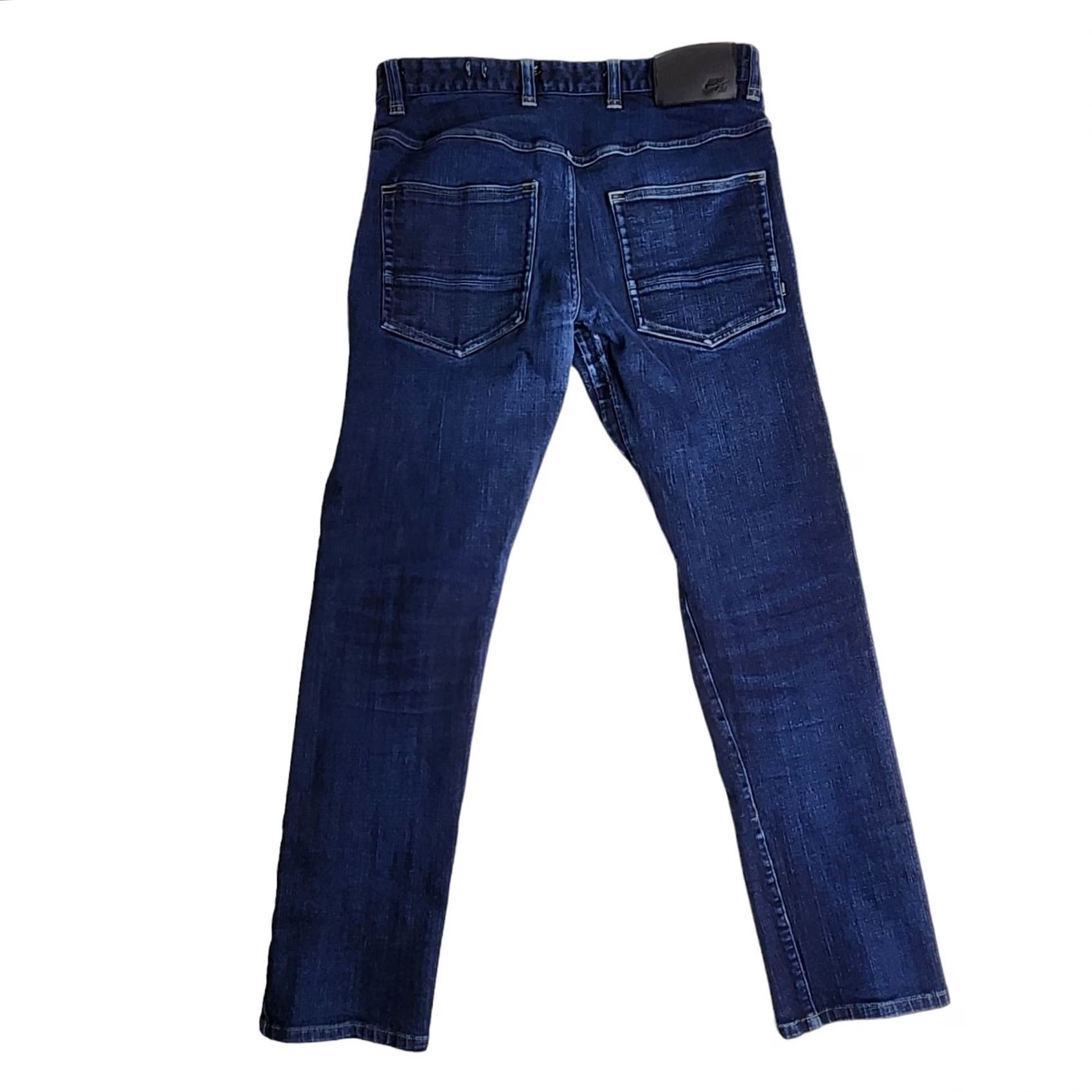 Nike Nike SB Jeans Denim Stretch Dark Wash 5 Pocket Skater Casual Size 30 x 28 Mens Blue 30x28 Street Sports Stretch Pocket Size US 30 / EU 46 - 2 Thumbnail