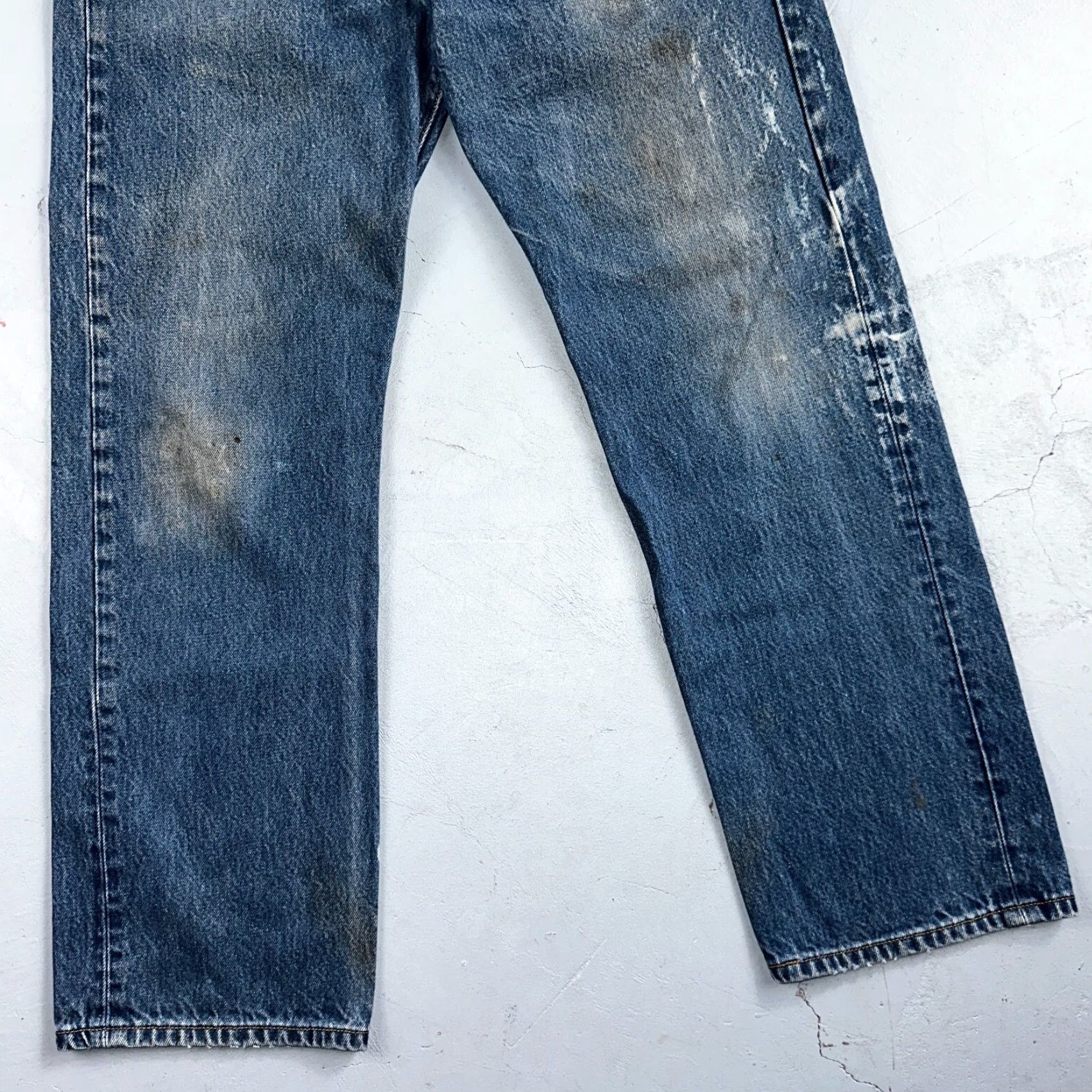 Levi's Levi's 501 Vintage Y2K XX Straight Leg Jeans 501 90s Blue Med Wash 35x33 35x29 Act 33x29 Size US 35 - 3 Thumbnail