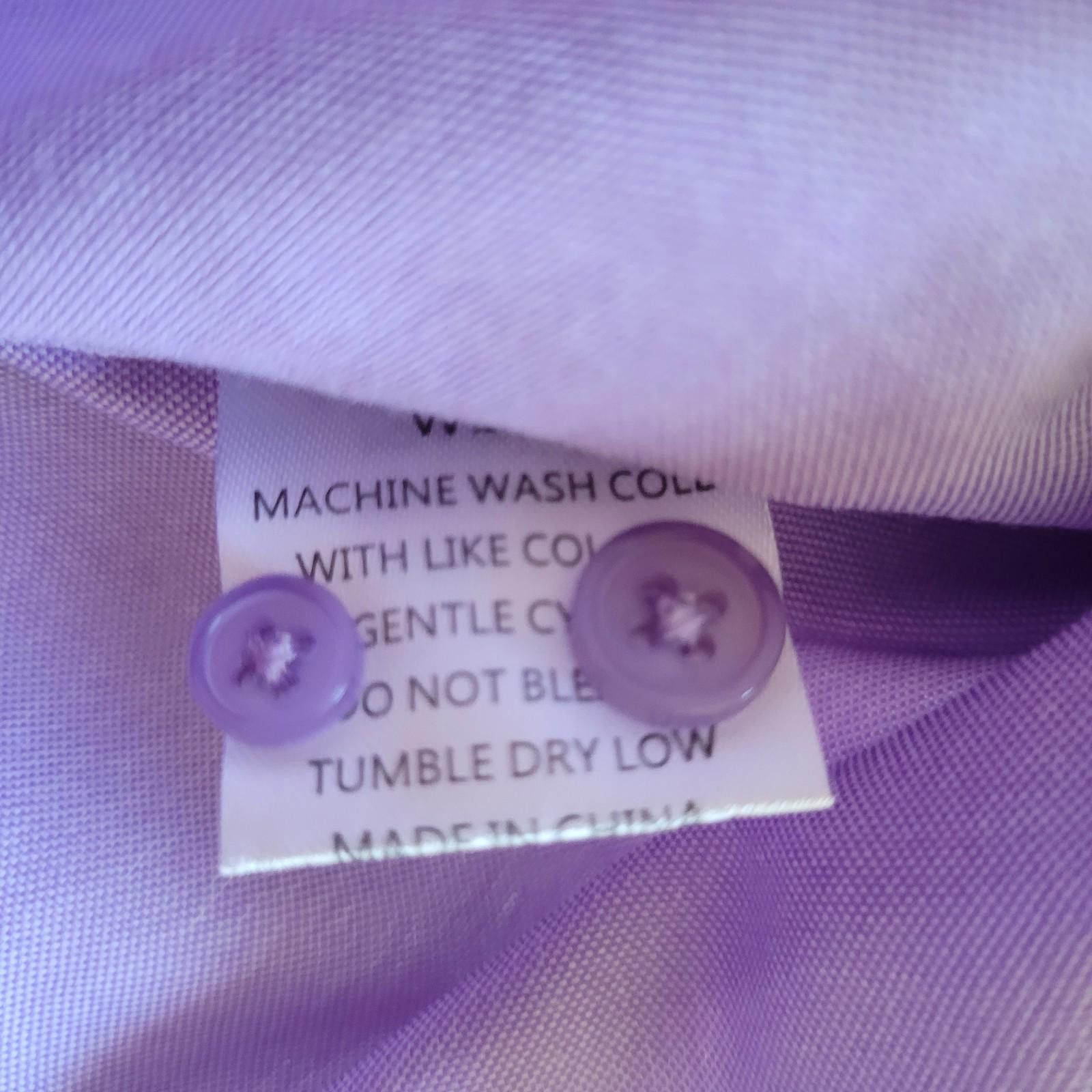 Stuart Weitzman Men's Large Fitted Button Shirt Short Sleeve Lilac - NEW! Size US L / EU 52-54 / 3 - 5 Thumbnail