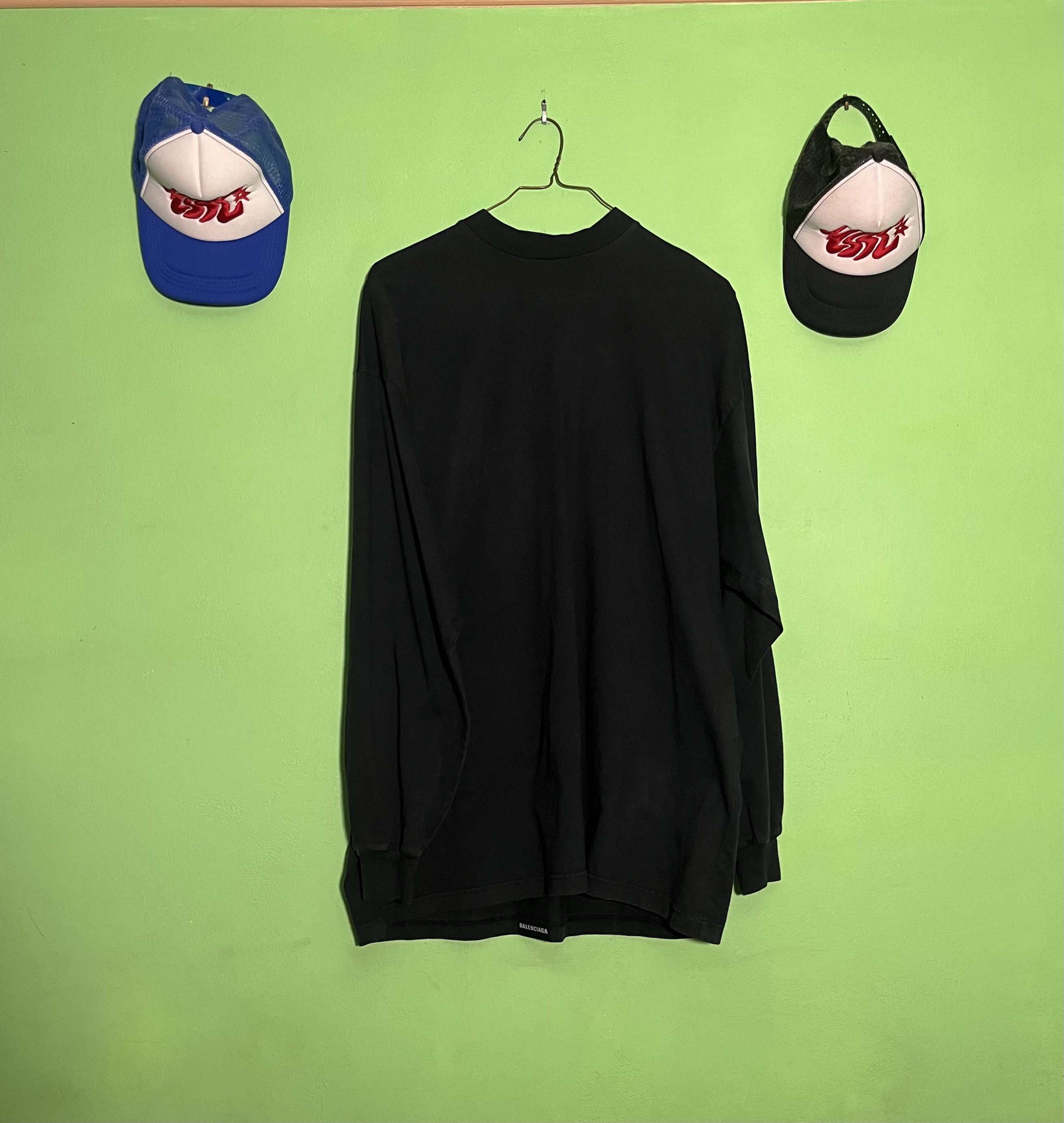 Balenciaga Authentic Balenciaga Tab Vintage Jersey - Washed Black Size US L / EU 52-54 / 3 - 3 Thumbnail