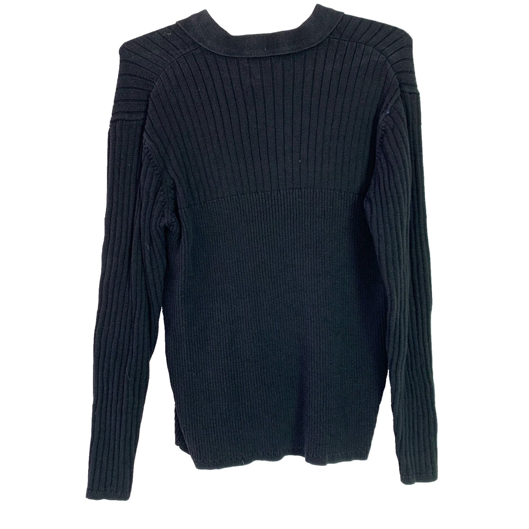 Kenneth Cole Kenneth Cole Black Ribbed Polo Sweater Mens Medium Size US M / EU 48-50 / 2 - 5 Thumbnail