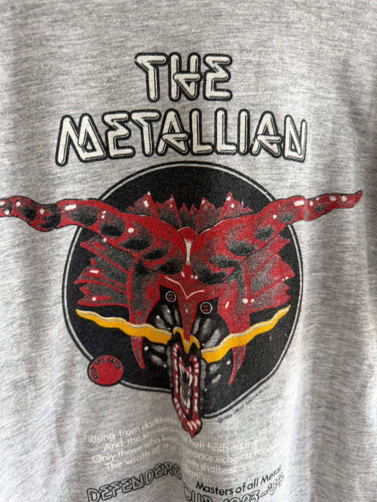 Band Tees *RARE*1983 DEFENDERS OF THE FAITH JUDAS PRIEST METAL TEE Size US M / EU 48-50 / 2 - 7 Thumbnail