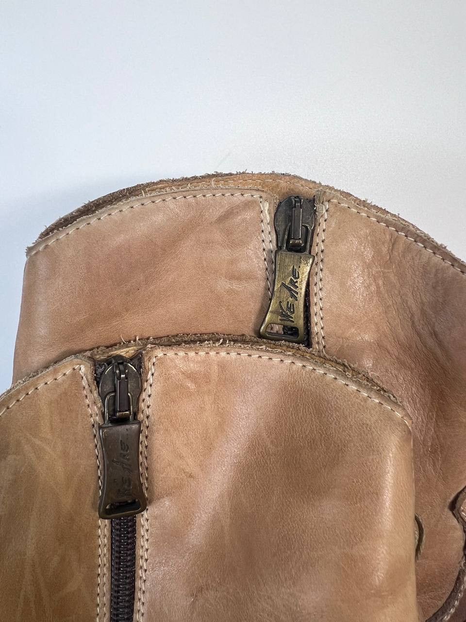 Other TIME & Co Italy Western Leather Ankle Boots Brown Size EU 42 Size US 8.5 / EU 41-42 - 6 Thumbnail