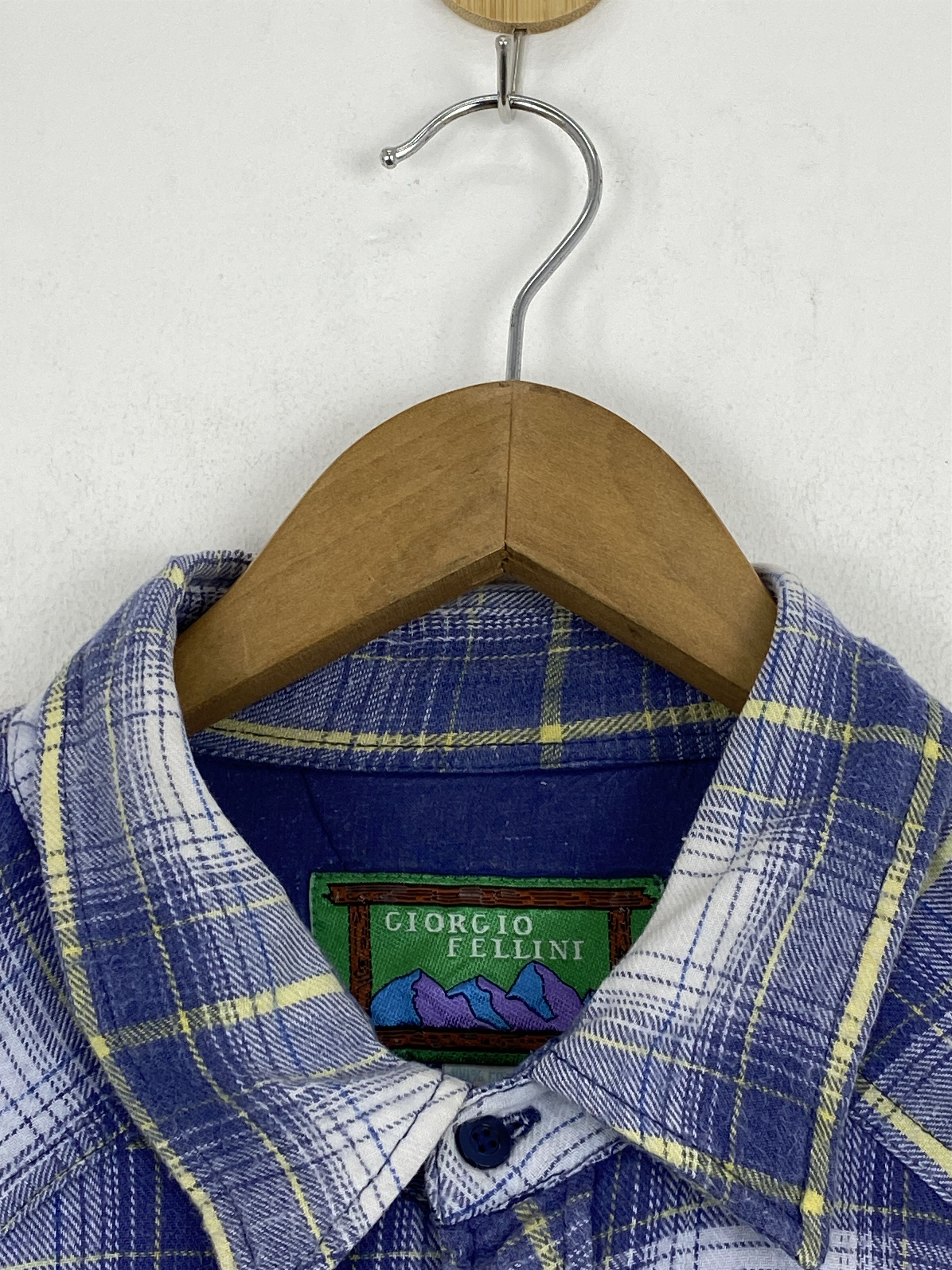 Designer × Vintage Vintage Giorgo Fellini Shadow Plaid Flannel Jacket MJ0057 Size US XL / EU 56 / 4 - 8 Thumbnail