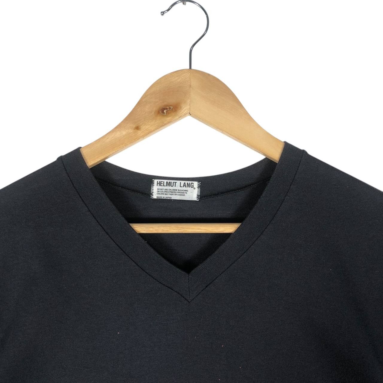 Helmut Lang × Vintage Vintage Helmut Lang V Neck T-Shirt Size US M / EU 48-50 / 2 - 2 Thumbnail