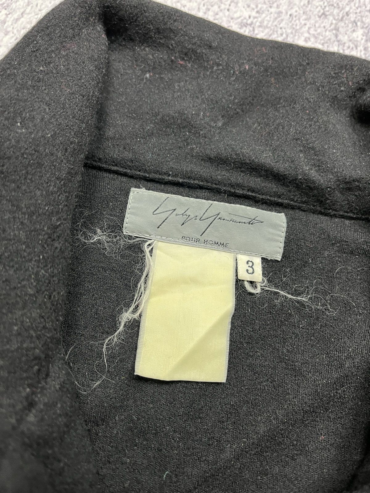 Yohji Yamamoto Yohji Yamamoto Pour Homme Distressed Rare Fleece Jacket Size US S / EU 44-46 / 1 - 14 Thumbnail