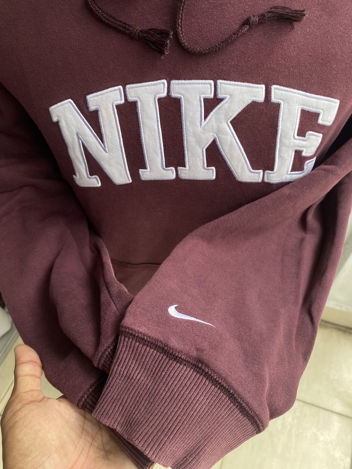 Nike × Vintage Vintage Nike Hoodie Spell Out Size US L / EU 52-54 / 3 - 6 Thumbnail