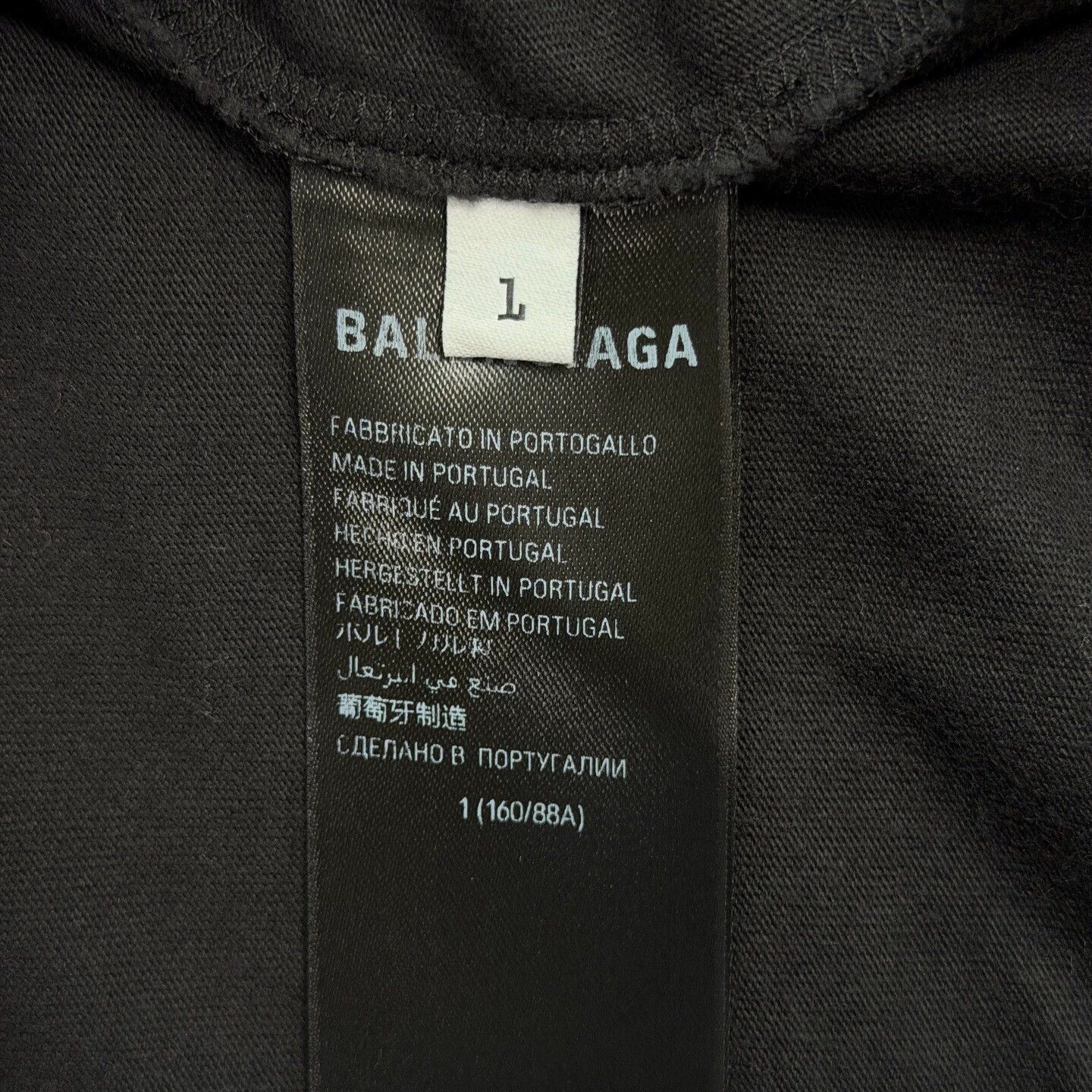 Balenciaga Balenciaga WMN Phantom Overlap Logo Black Tee 1 NM Size S / US 4 / IT 40 - 4 Thumbnail