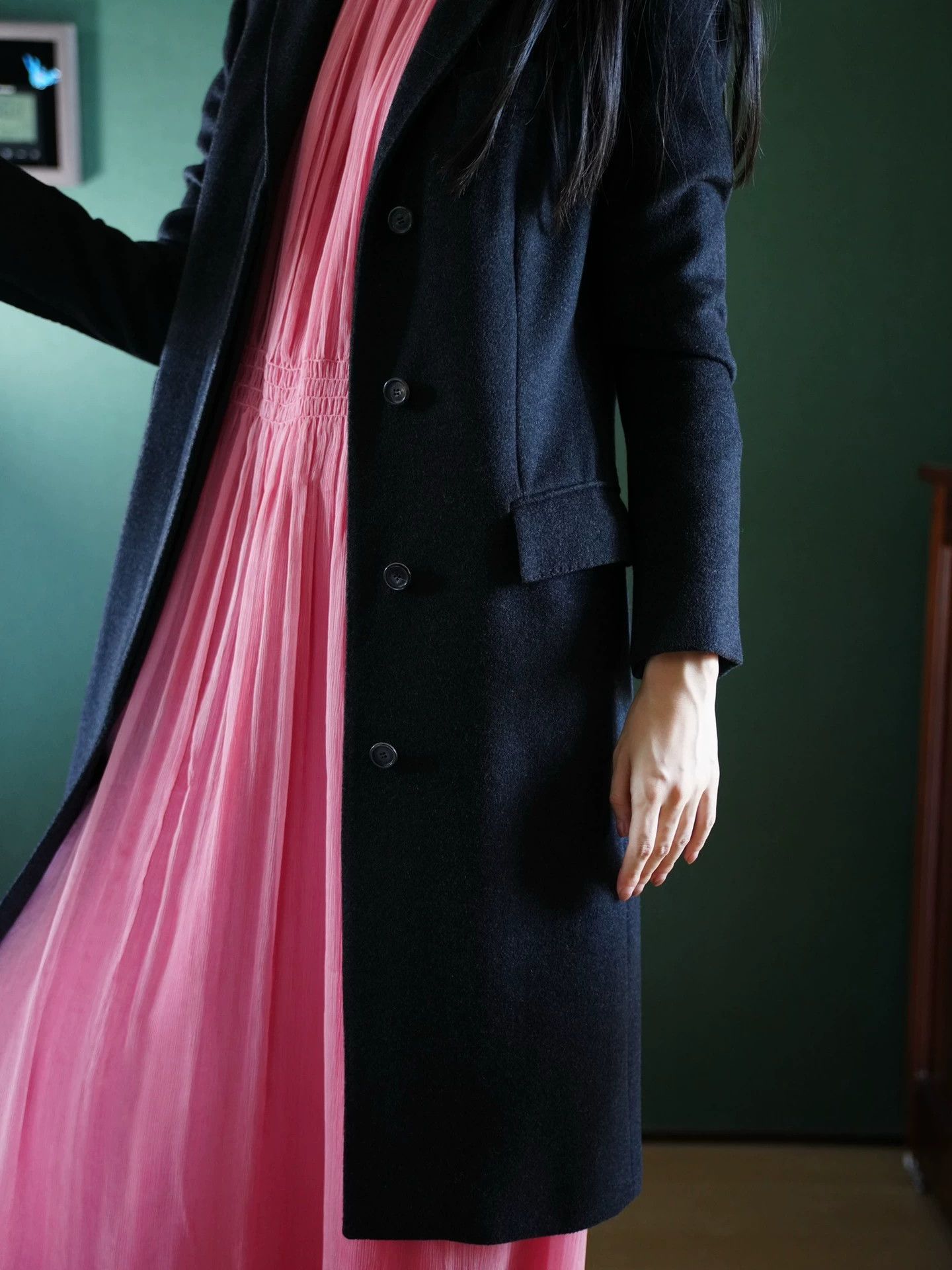 Gucci Gucci Charcoal Gray Handstitched WoolCashmere Coat Size XS / US 0-2 / IT 36-38 - 7 Thumbnail