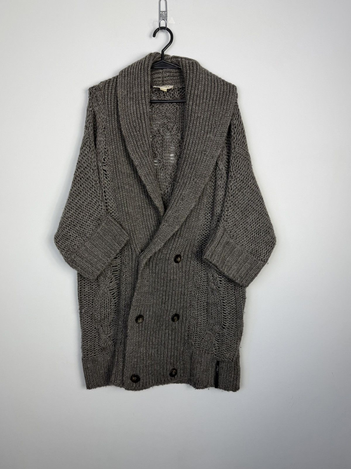 Diesel Diesel Double-Breasted Cable Poncho Mohair Sweater Size XS / US 0-2 / IT 36-38 - 1 Thumbnail