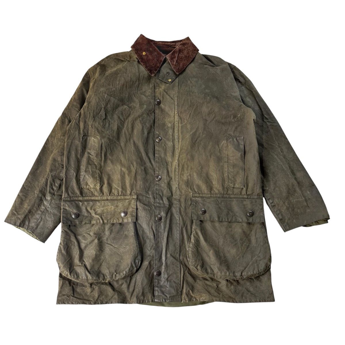 Barbour Vintage Barbour Northumbria Waxed Jacket 3 Crest Size US L / EU 52-54 / 3 - 1 Thumbnail