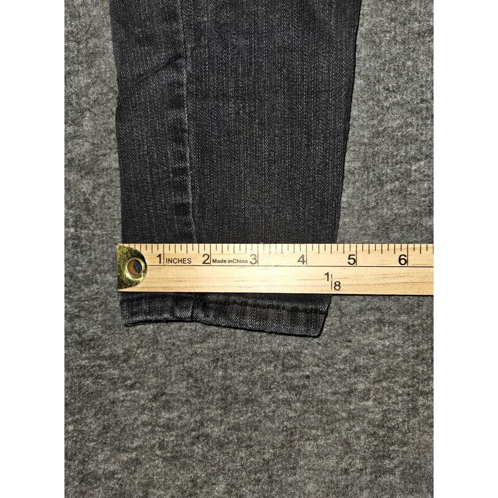 Vintage Kancan Jeans Mid Rise Skinny Black Distressed USA Preppy Women's 28 Ankle Size 28" / US 6 / IT 42 - 7 Thumbnail