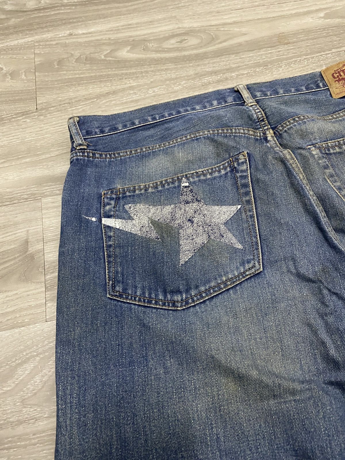 Bape FADED DISTRESSED- RARE BAPESTA STAR DENIM PANTS NIGO ERA Size US 39 - 2 Thumbnail