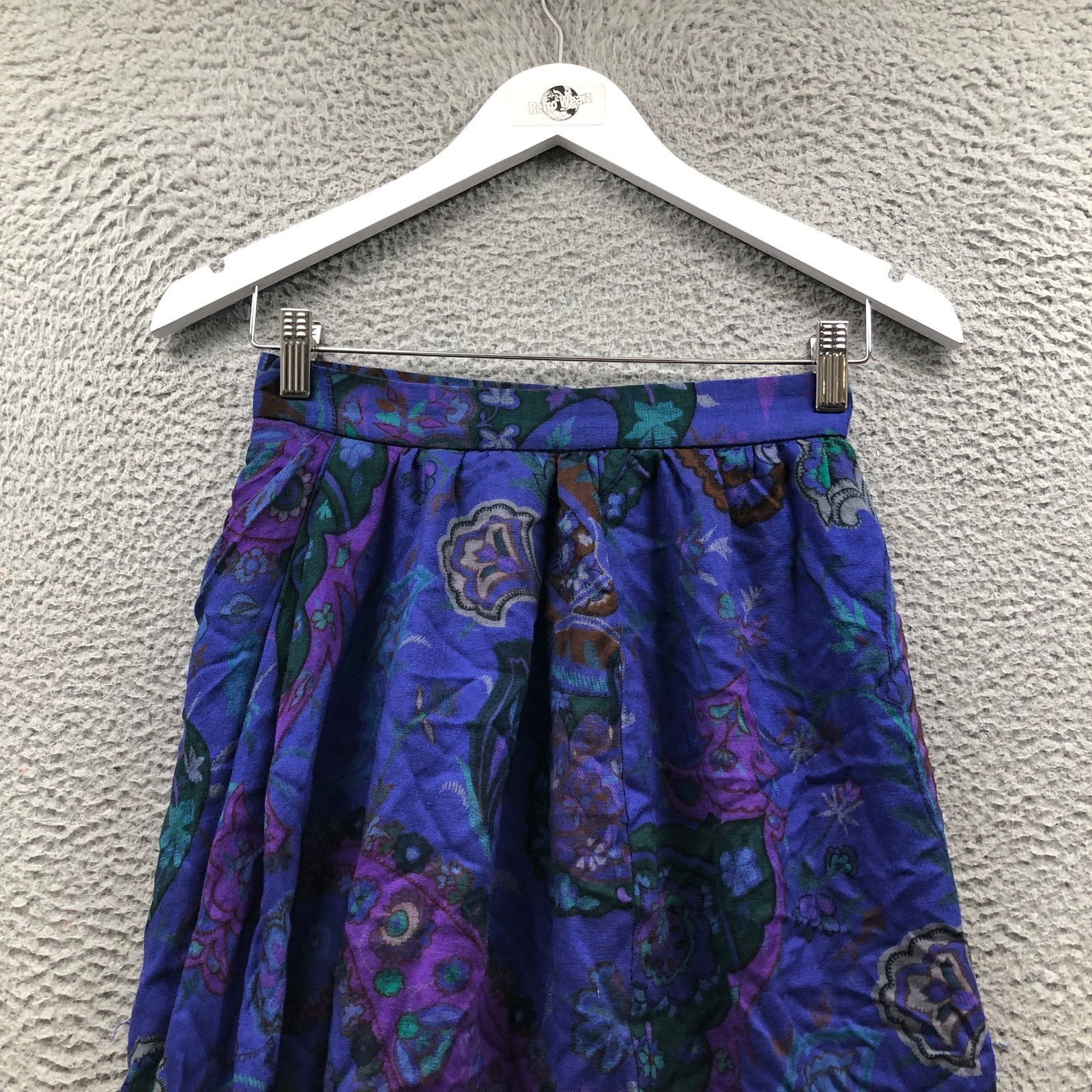 Lanvin Vintage Lanvin Skirt Dress Women's Size 38 Blue Wool Silk Size 22" - 6 Thumbnail