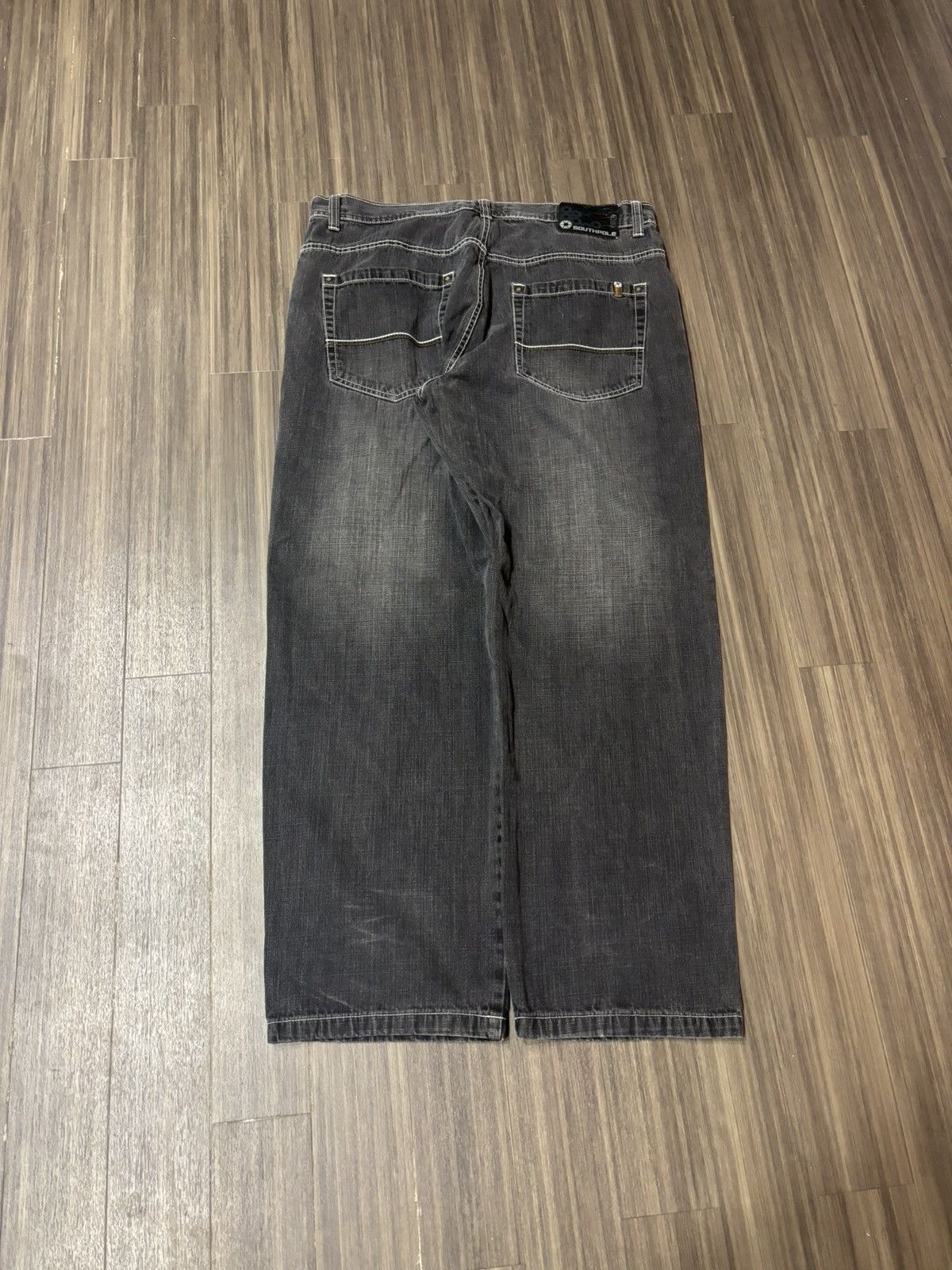 Y2K baggy Southpole jeans 42x33 wide-leg black denim
