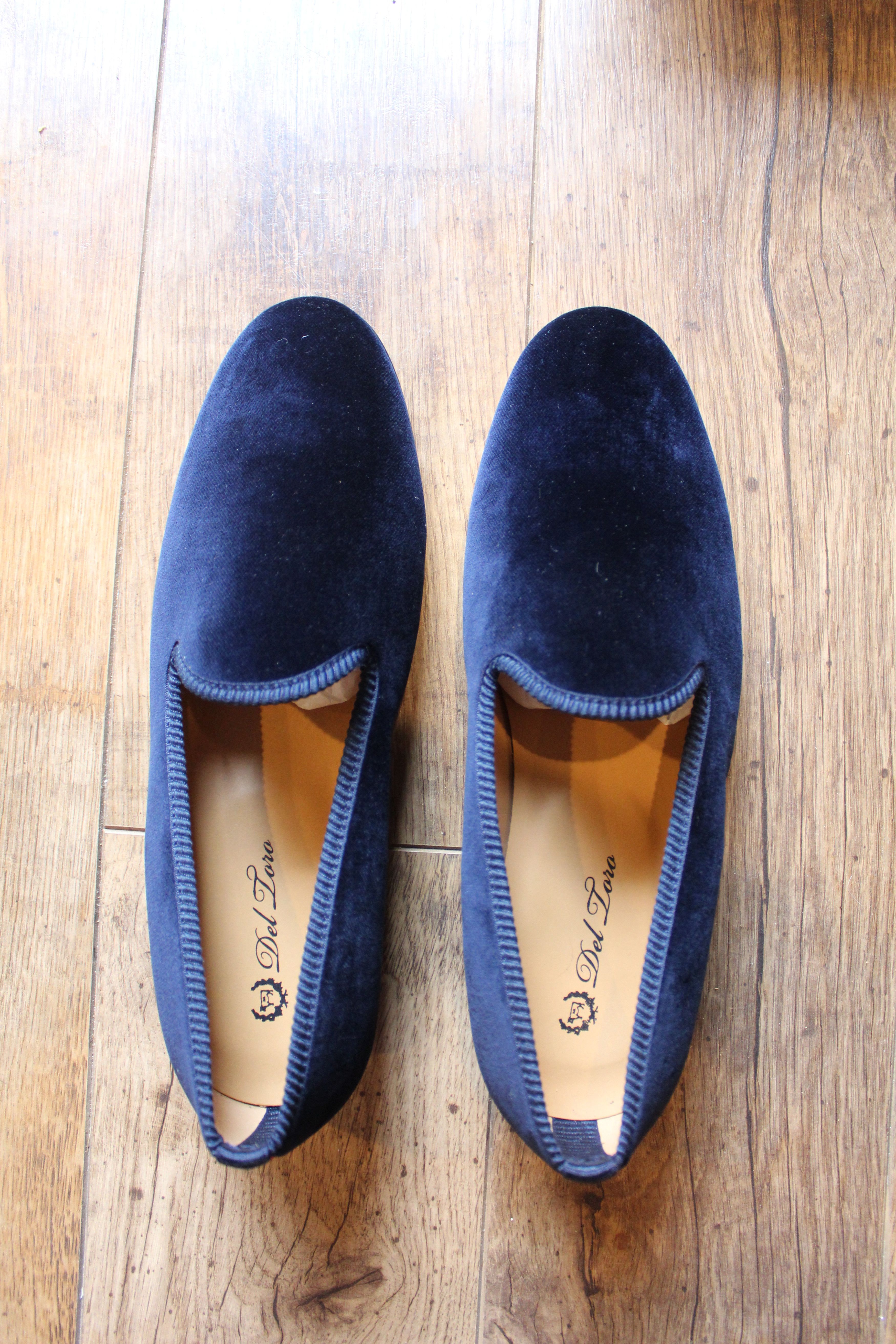 Del Toro Del Toro Men’s Velvet Slippers – Navy – USA 11.5 Size US 11.5 / EU 44-45 - 3 Thumbnail