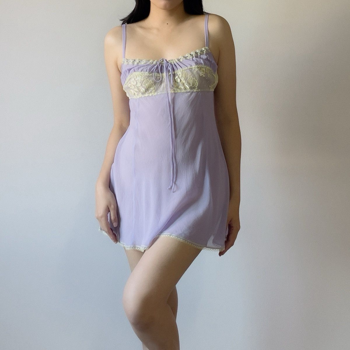 Victoria's Secret Victoria’s Secret Lavender Silk Mini Slip Dress (L) Size L / US 10 / IT 46 - 5 Thumbnail