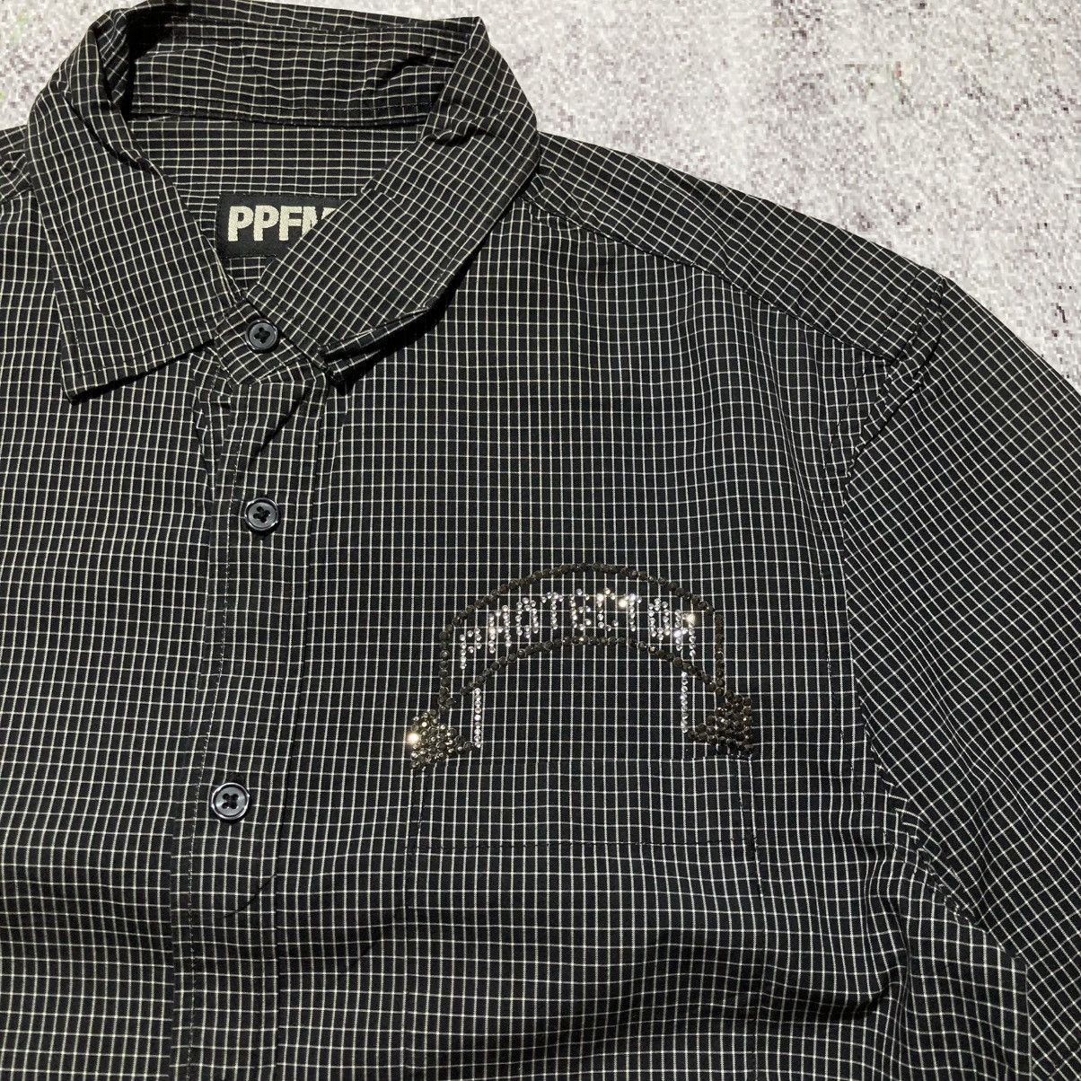 PPFM 2000s PPFM Protector Guitar Beaded Bling Shirt Short Slevee Size US M / EU 48-50 / 2 - 10 Thumbnail