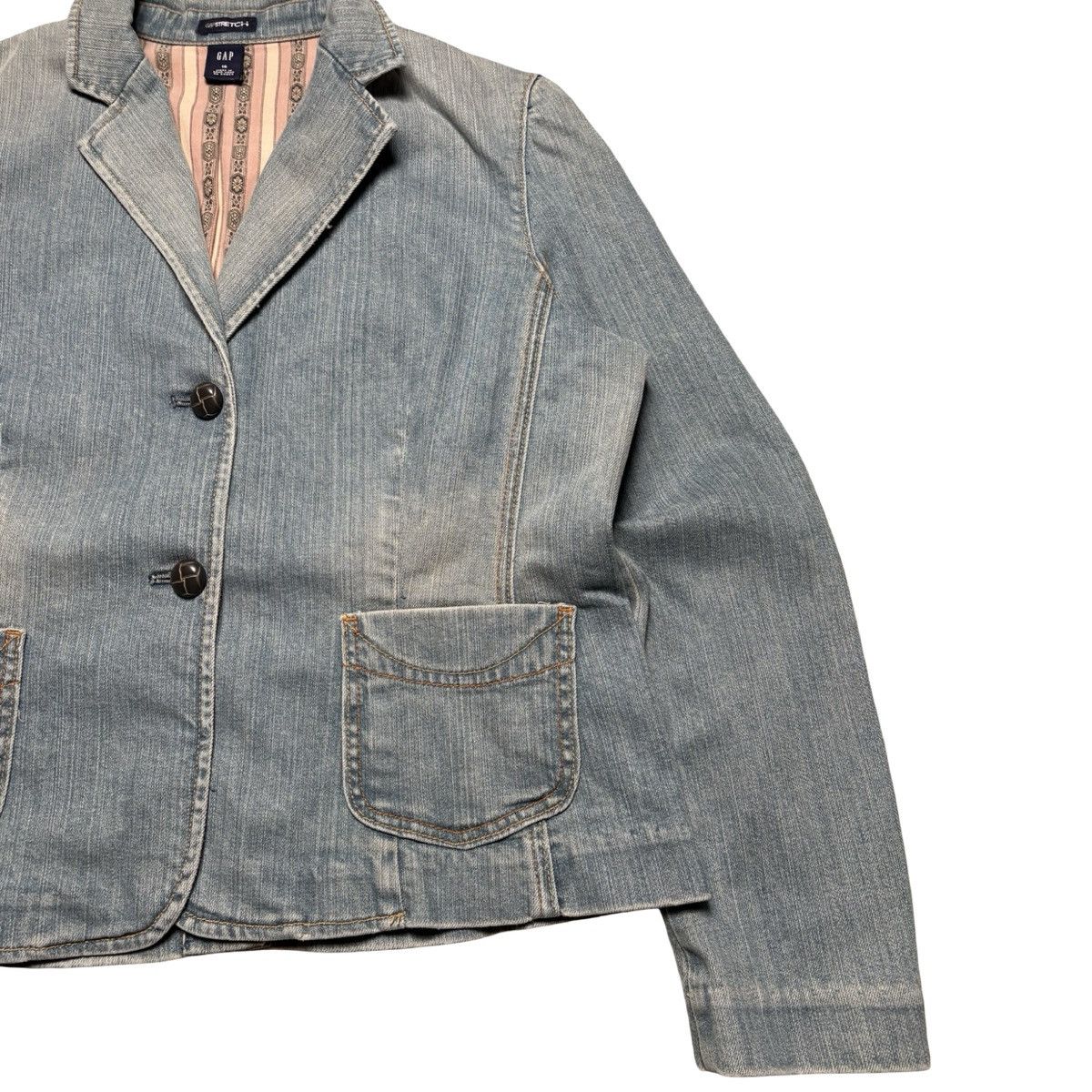 Gap Vintage Gap Womens Stretch Denim Blazer Jacket 16 Fall 2004 Size XXL / US 16-18 / IT 52-54 - 2 Thumbnail