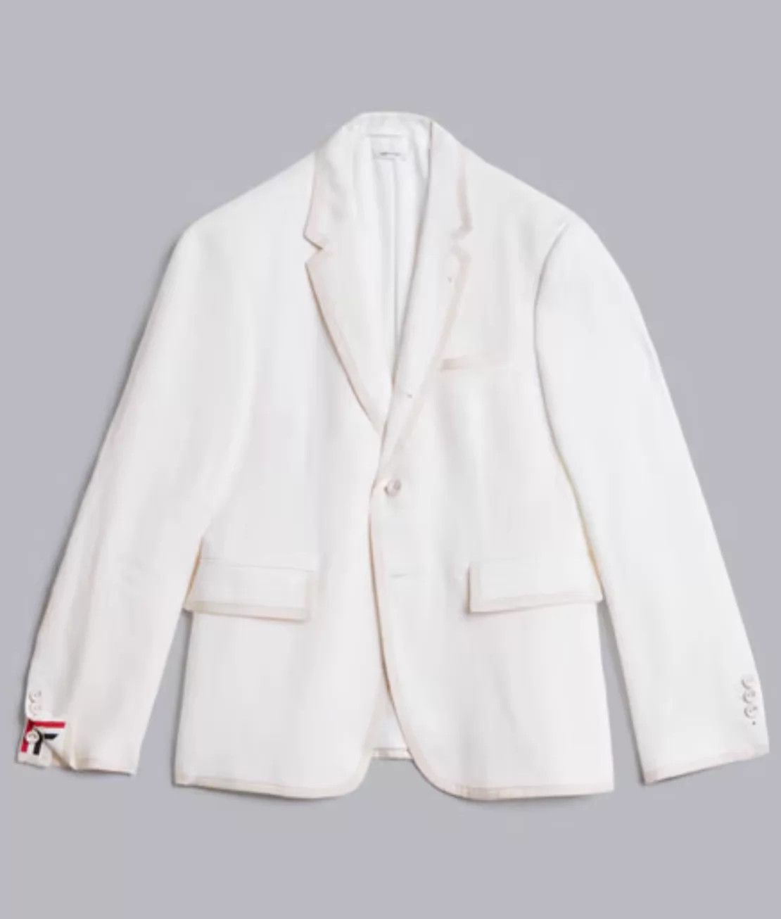Thom Browne Thom Browne Men's Linen Suit Jacket White Rare Size US S / EU 44-46 / 1 - 7 Thumbnail