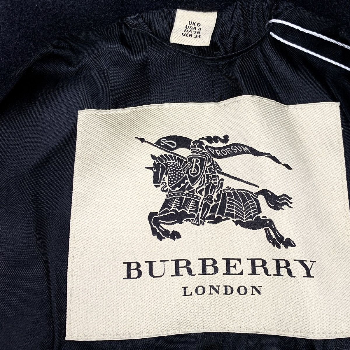 Burberry Burberry Black Wool Belted Section Coat Size S / US 4 / IT 40 - 5 Thumbnail