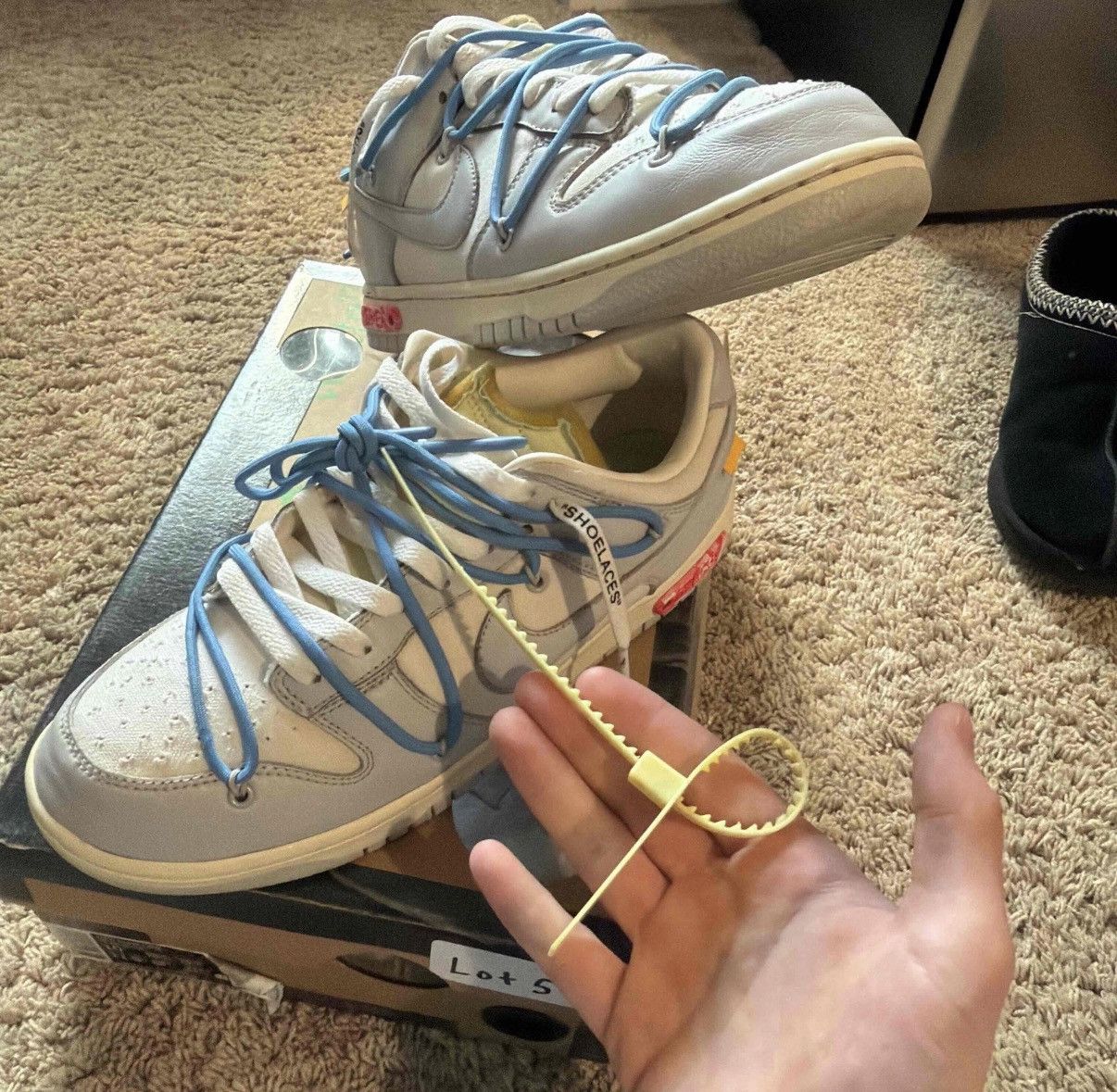 Nike × Off-White Off-White x Nike Dunk Low “The 50” – Size 10 – With Zip Tie Size US 10 / EU 43 - 8 Thumbnail