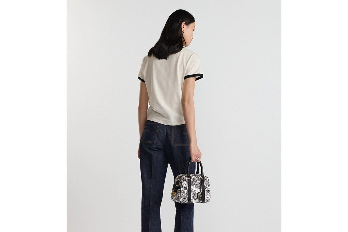 Dior o1bcso1str0226 Size:OS/D-Vibe Bowling Bag in White/Black Size ONE SIZE - 7 Thumbnail