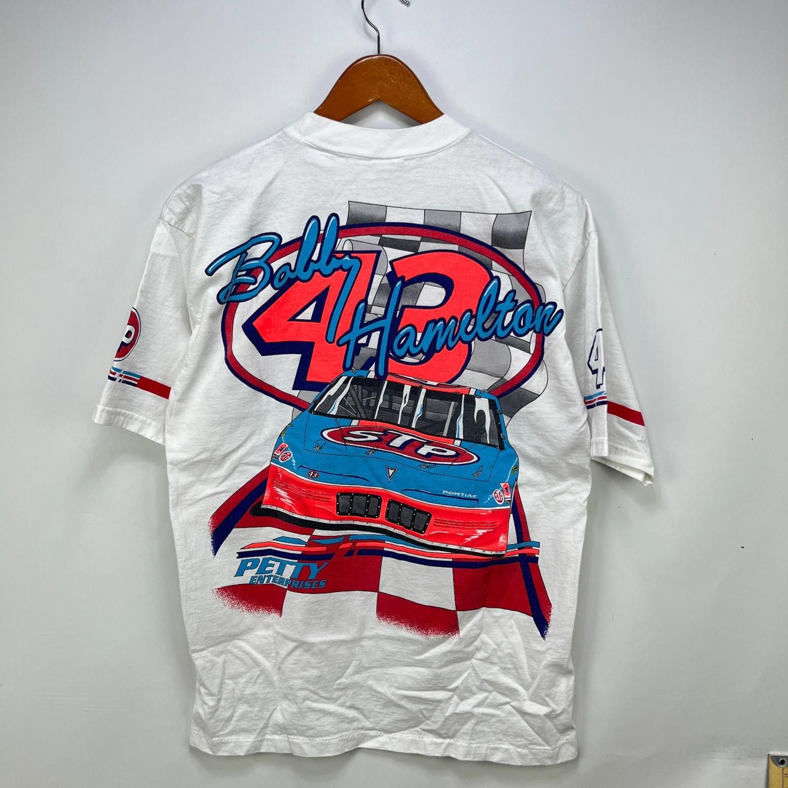 NASCAR Vintage 90s NASCAR Bobby Hamilton T Shirt Made In USA Medium Size US M / EU 48-50 / 2 - 4 Thumbnail