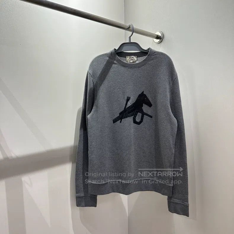 Hermes Hermes Patchwork Pony Pattern Long Sleeve Sweatshirt Size L / US 10 / IT 46 - 1 Thumbnail