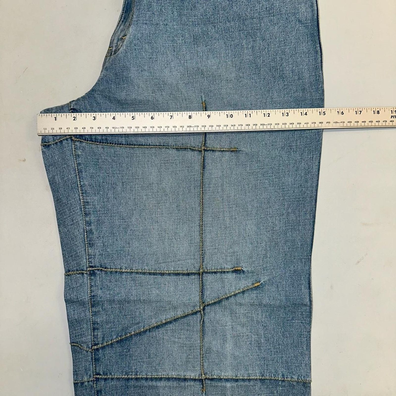 Vintage Vintage baggy y2k xclusive light blue unique embroidered Size US 36 / EU 52 - 4 Thumbnail