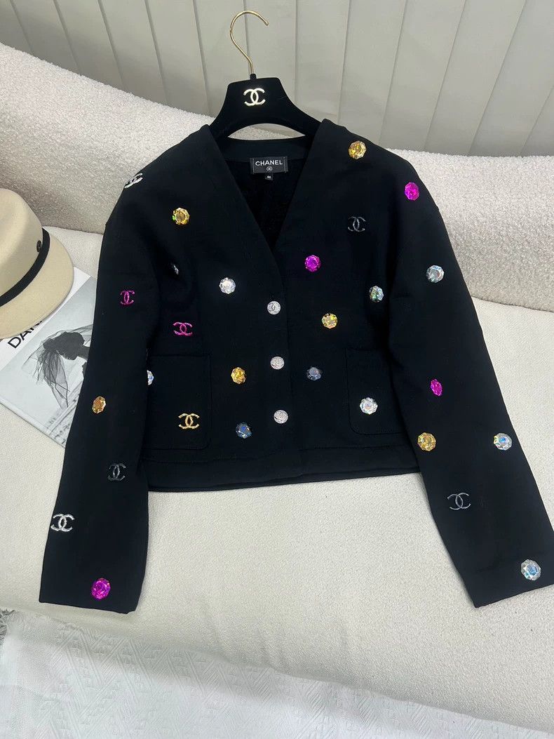 Chanel Chanel 21K Colorful Gemstone Buckle Black Jacket - dmc Size US XS / EU 42 / 0 - 1 Thumbnail