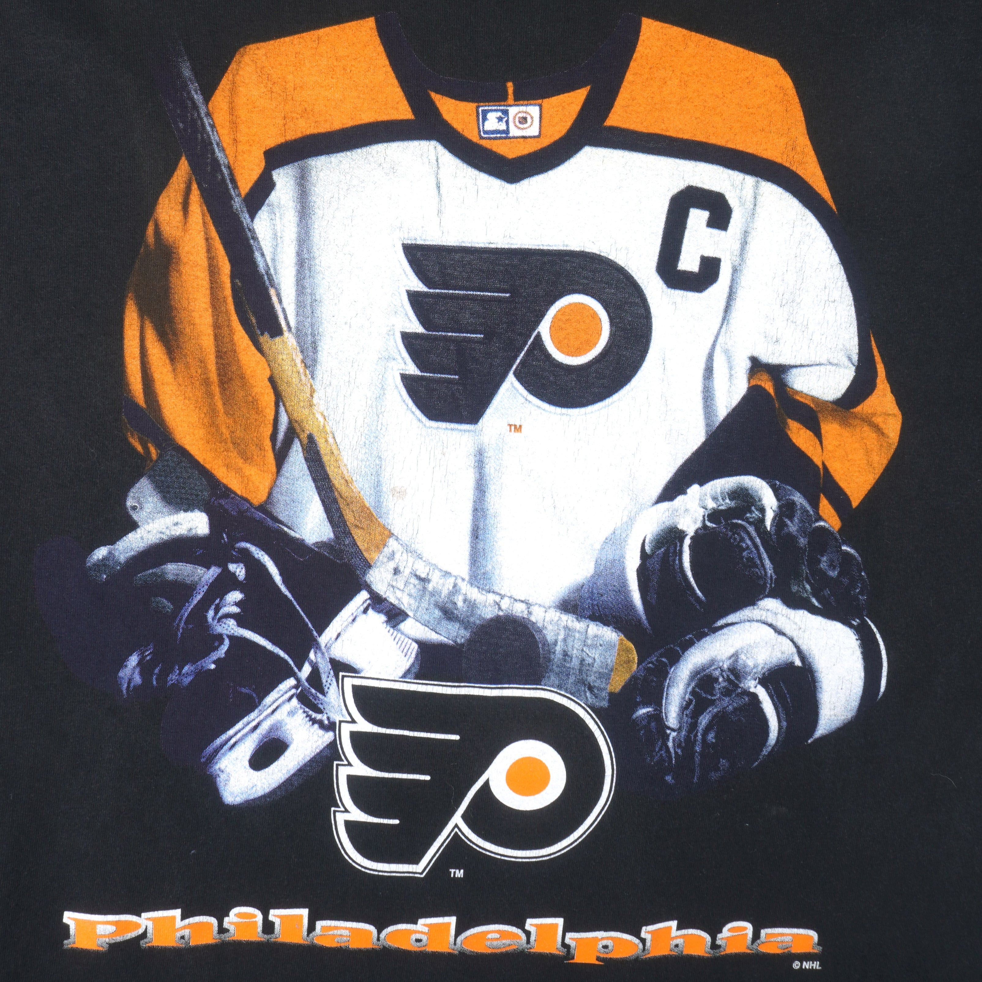 Starter Philadelphia Flyers Big Logo T-Shirt 1990s Size US XL / EU 56 / 4 - 3 Thumbnail