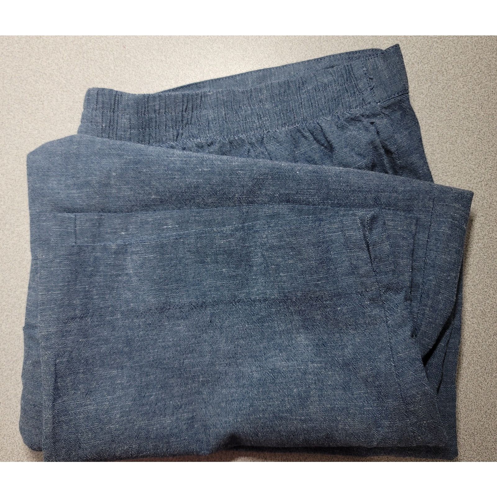 Other Alfred Dunner Blue Flat Front Cropped Pants 16 Lightweight Size 38" / US 16 / IT 52 - 3 Thumbnail