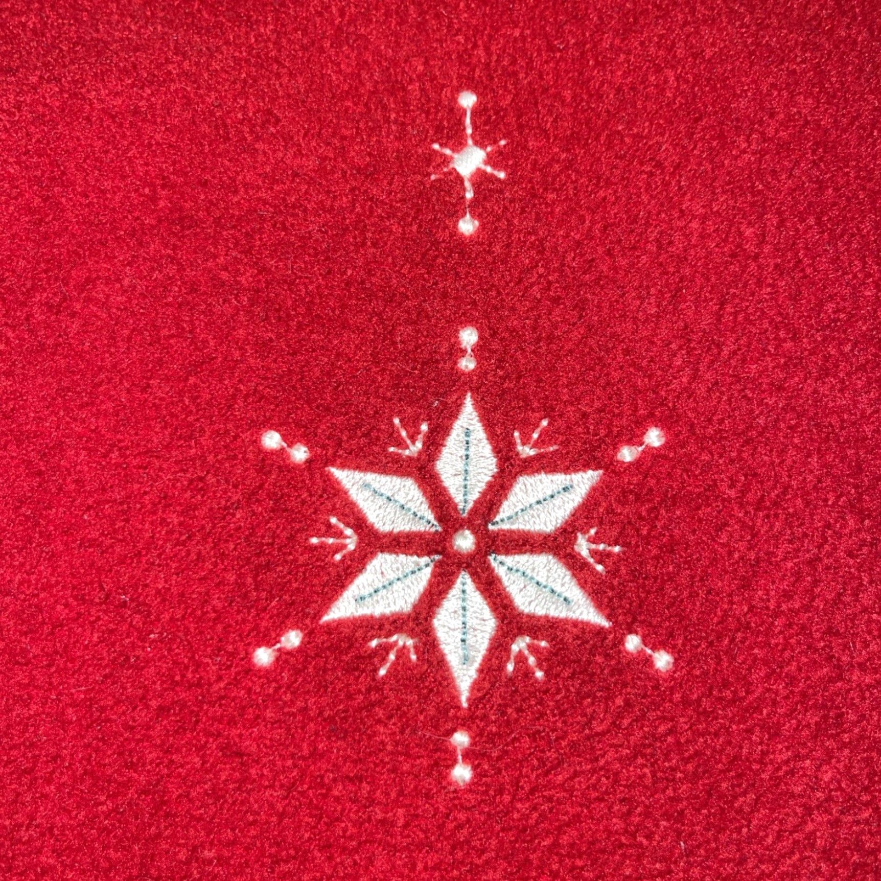 Vintage VINTAGE Northcrest Christmas Women's XL Fleece Pullover 1/4 Zip Red Scotch Terrier Patch Snowflakes Holiday Size XL / US 12-14 / IT 48-50 - 6 Thumbnail