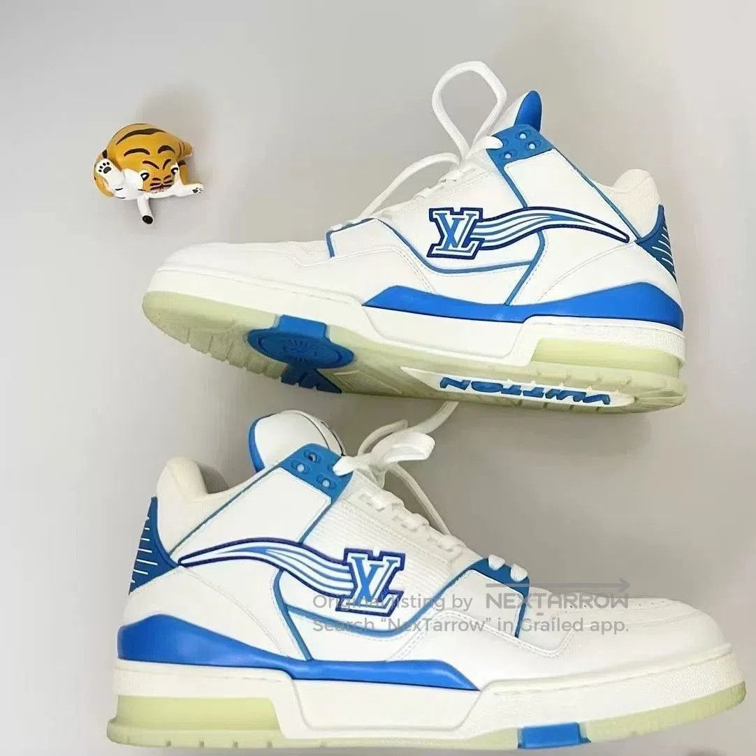 Louis Vuitton LV Trainer Blue White. Size US 10 / EU 43 - 3 Thumbnail