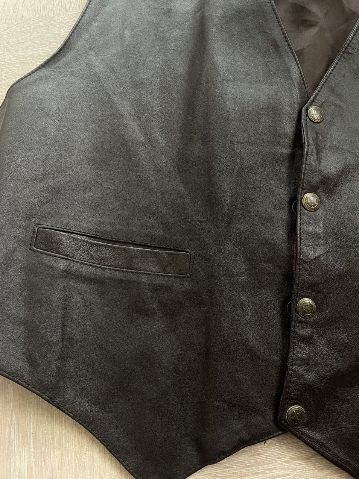 Genuine Leather × Vintage Leather Vest Size US XL / EU 56 / 4 - 6 Thumbnail