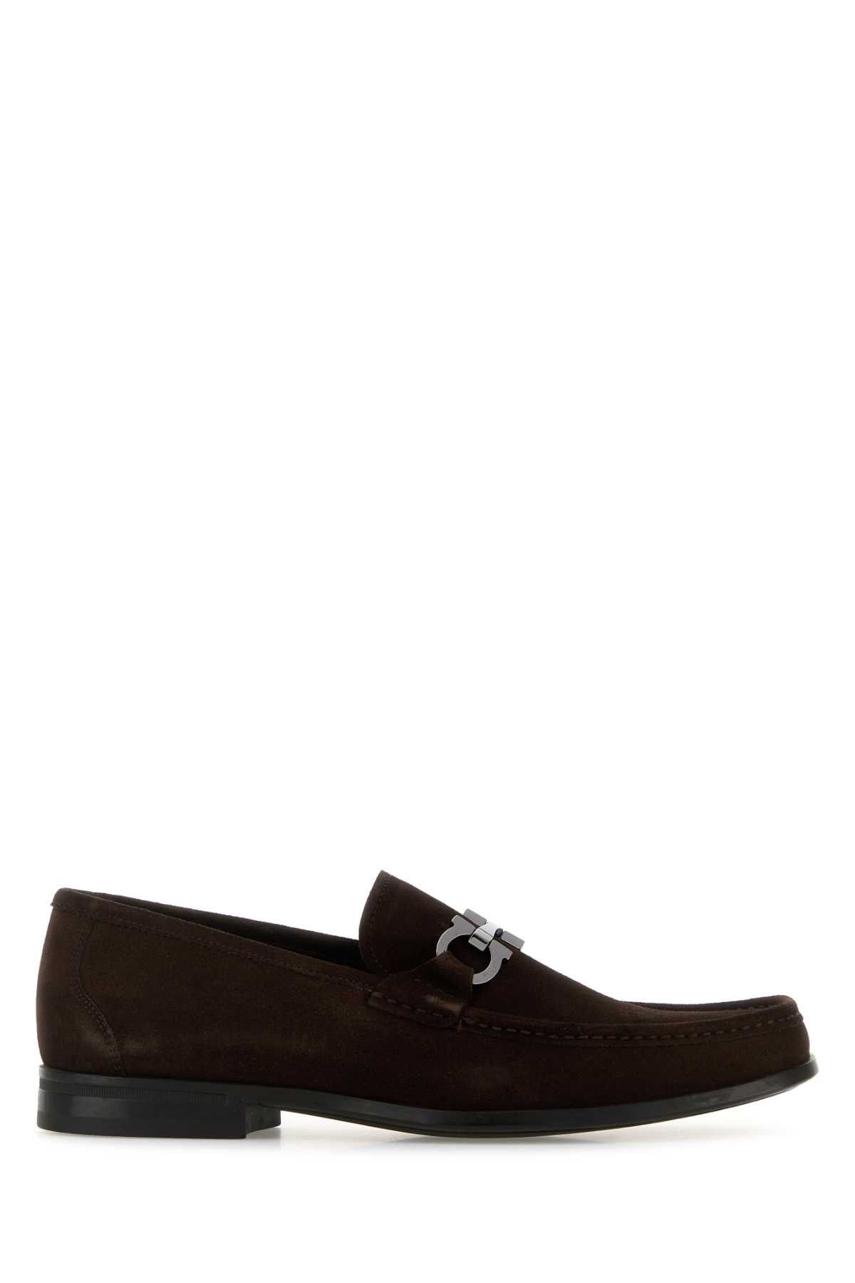 Salvatore Ferragamo Brown Suede Grandioso Loafers Size US 8 / EU 41 - 1 Thumbnail