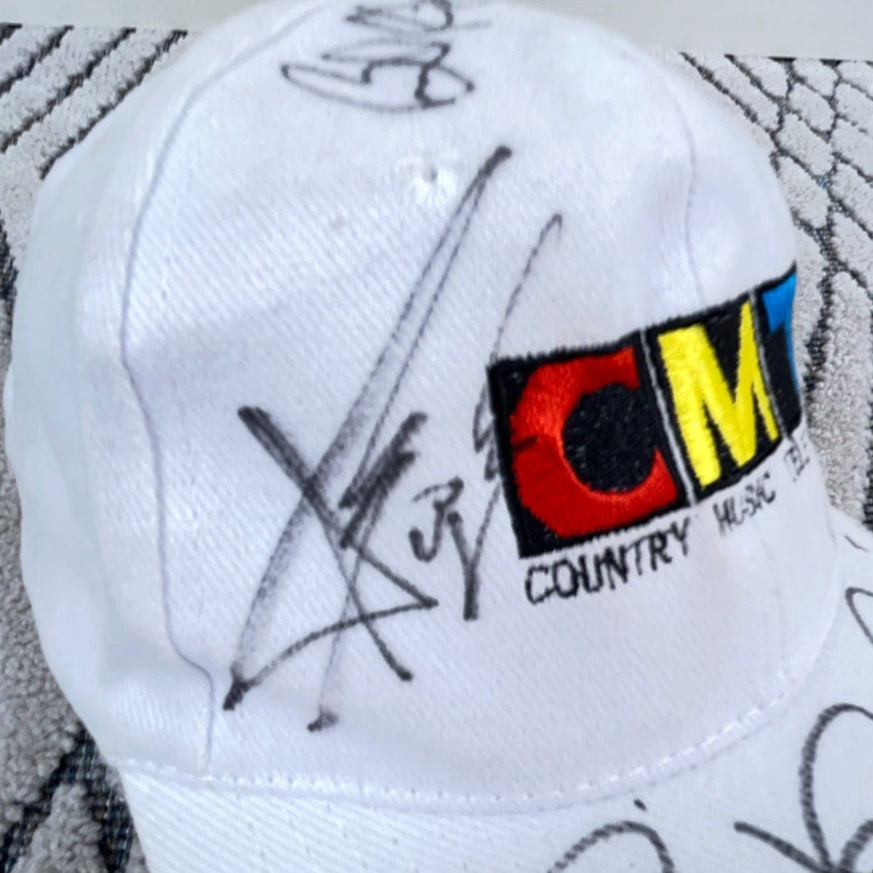Vintage VINTAGE KC Collections White Snapback Hat Adult Adjustable 90s Country Music Autographed Untested Size ONE SIZE - 6 Thumbnail