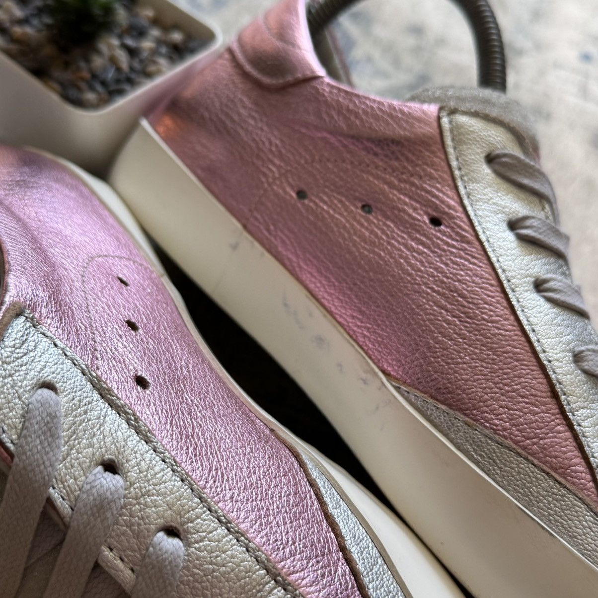 Philippe Model 📌 Philippe Model Pink Tennis Low Top Leather Sneakers 39 Size US 9 / IT 39 - 10 Thumbnail