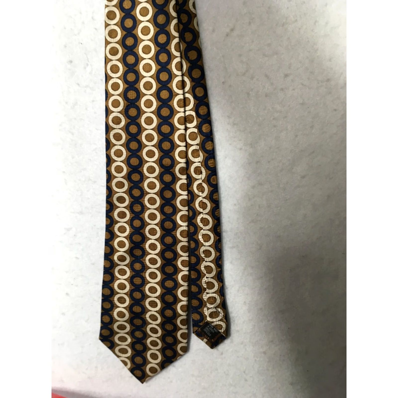 Vintage Chereskin Geometric Blue Gold Abstract Neck Tie Men Geometric Pattern Tie Chereskin Brand / Blue / Necktie / Adult / Men Size ONE SIZE - 2 Thumbnail