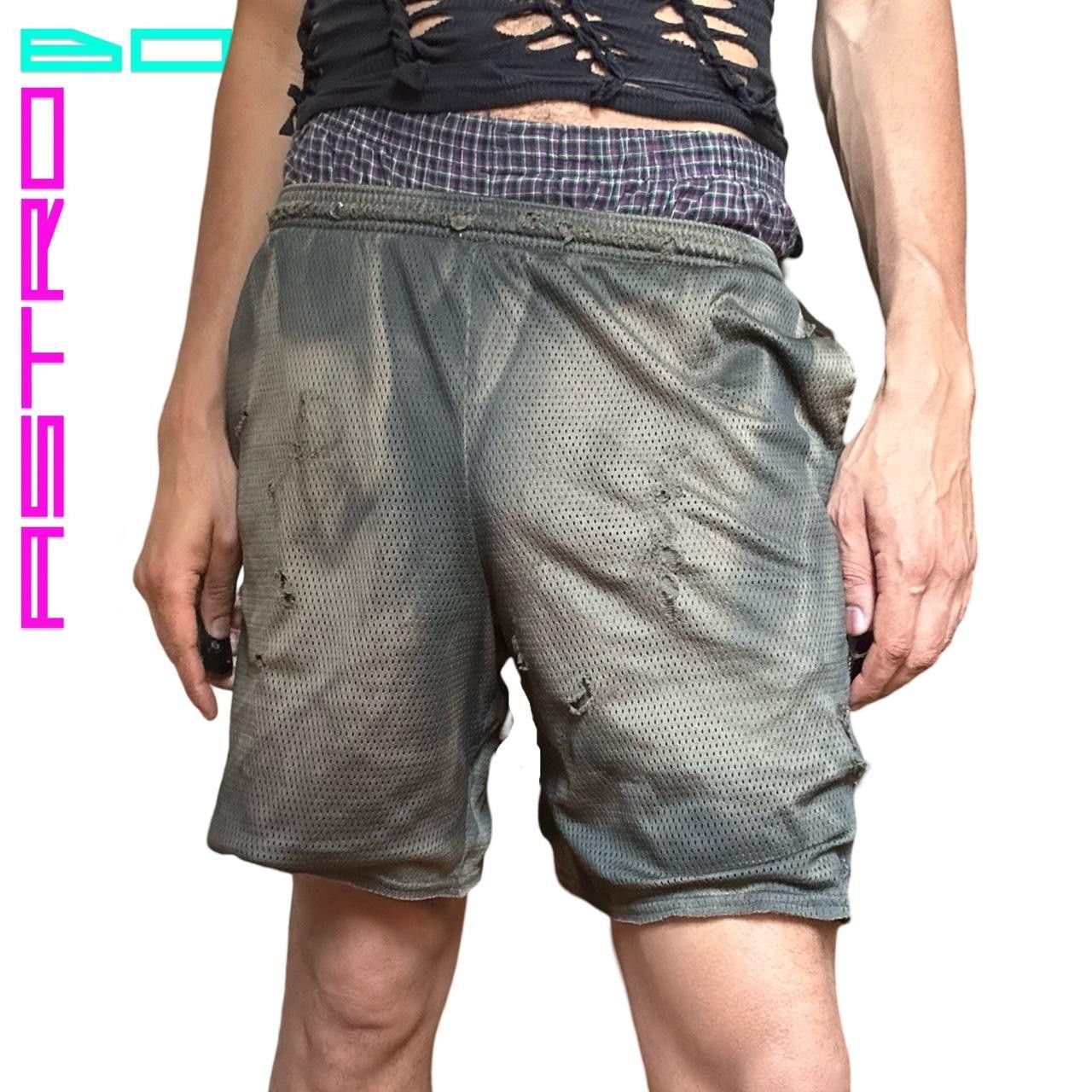Champion ASTROBOI* CHAMPION GREEN MESH DISTRESSED SHORTS _ MEDIUM Size US 30 / EU 46 - 2 Thumbnail