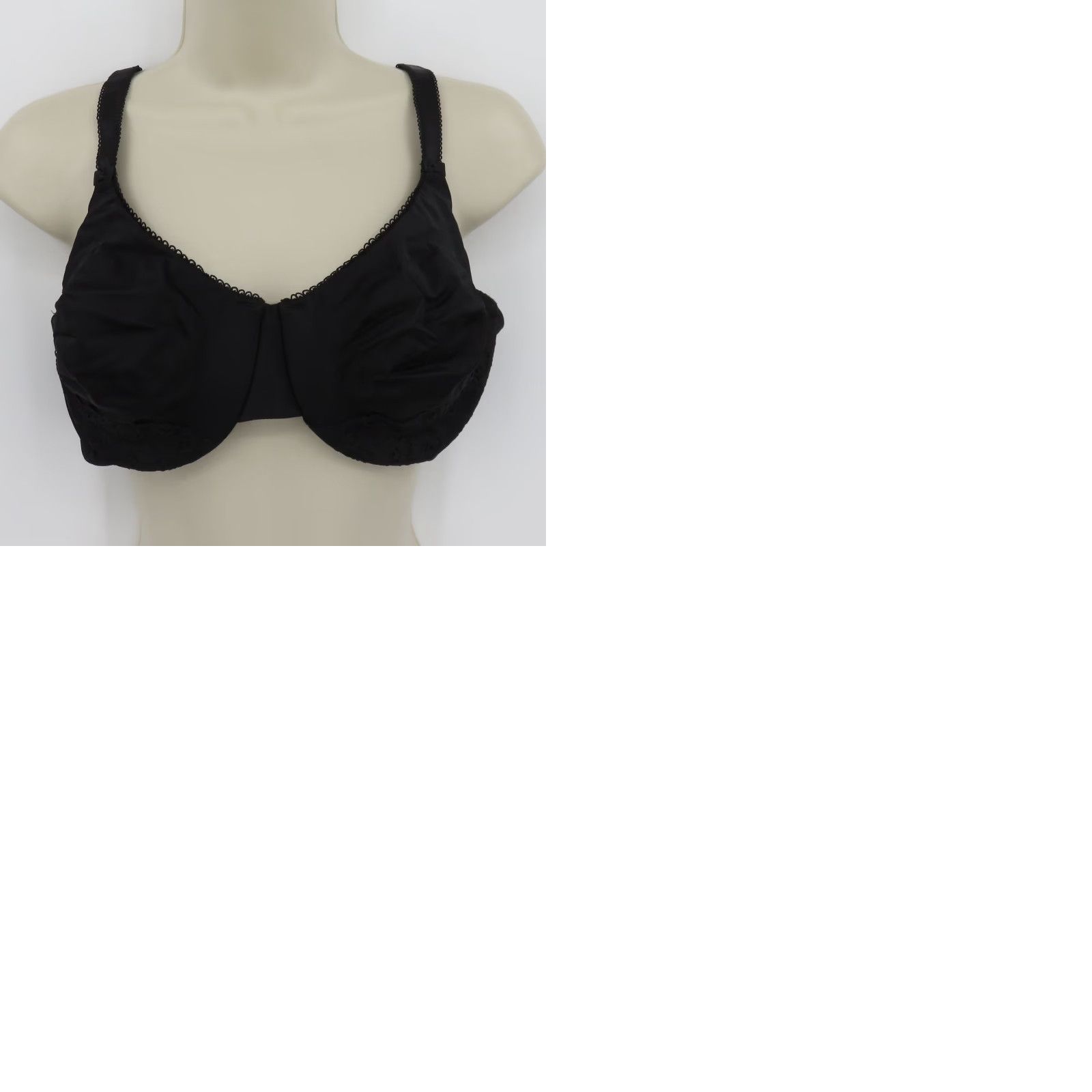 Vintage Olga Bra 38D Women Luxury Lift Underwire Unlined Black Flower Lace T-Shirt Bra Plus Size Womens Size ONE SIZE - 9 Thumbnail