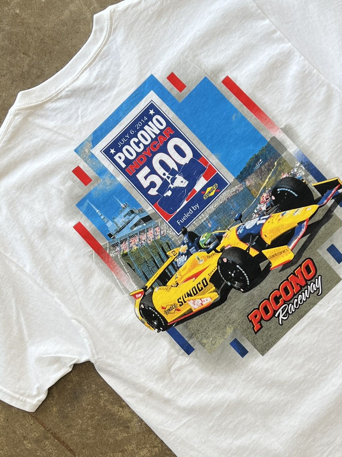 NASCAR Vintage Pocono IndyCar 500 Sunoco Racing Tee Large Size US L / EU 52-54 / 3 - 1 Thumbnail
