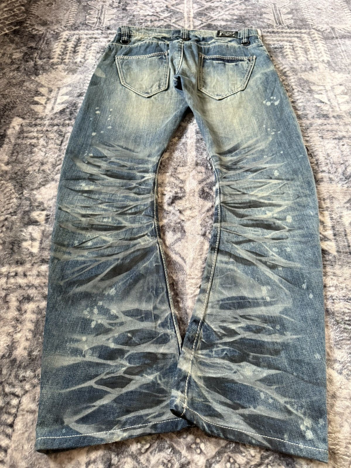 GOSTAR DE FUGA Buffalo bobs japan heavy claw mark studded flared jeans Size US 32 / EU 48 - 2 Thumbnail