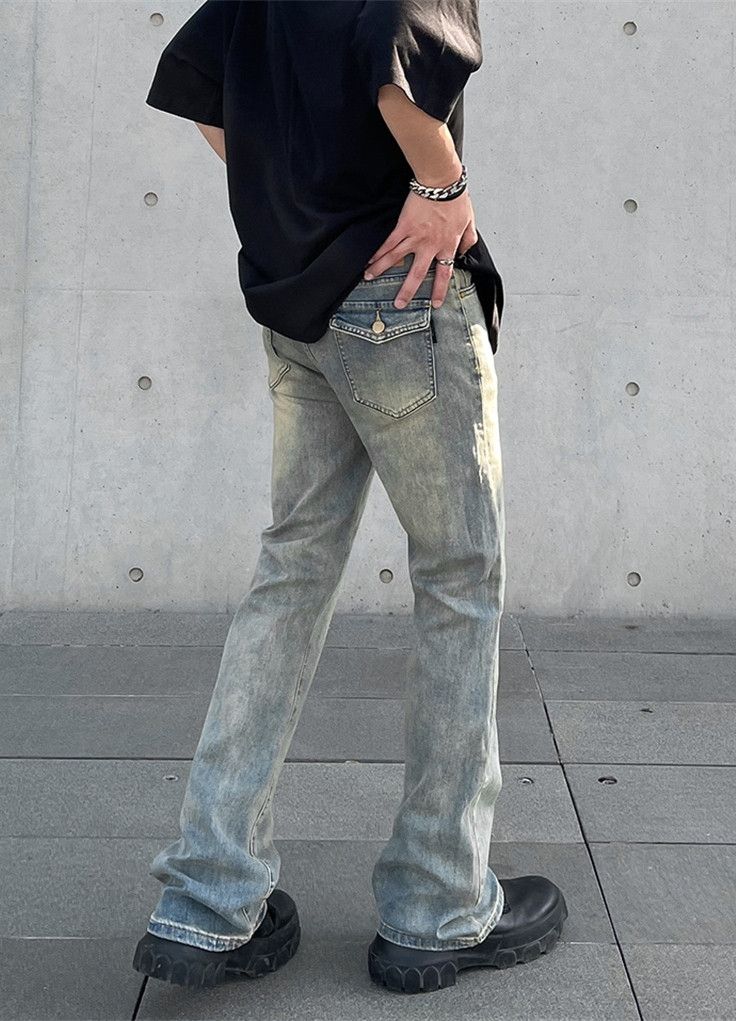 Japanese Brand × Jean × Vintage Flare Jeans Cleanfit Washed Vintage Size US 29 - 3 Thumbnail