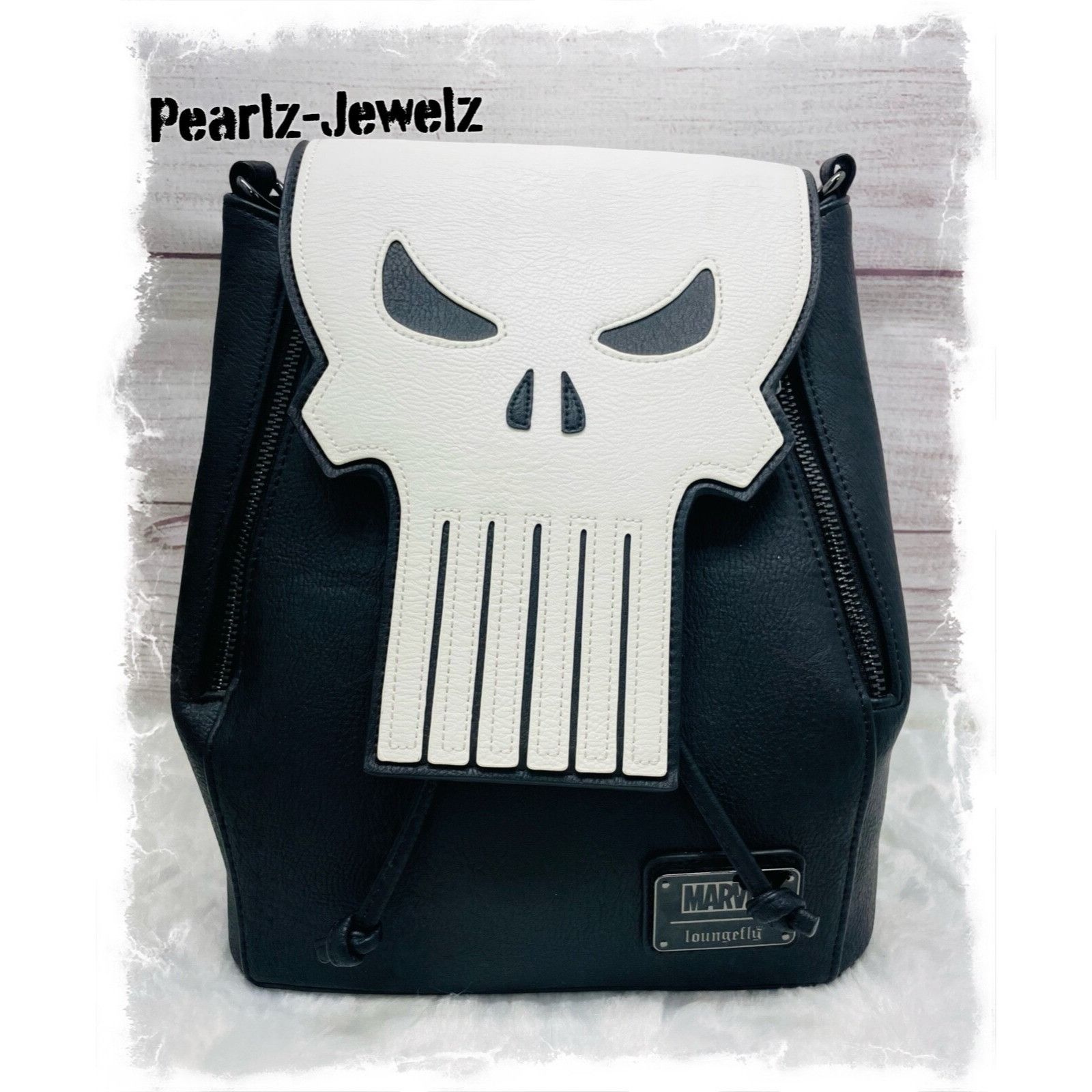 Disney Loungefly Marvel The Punisher Skull Mini Backpack NWT Size ONE SIZE - 1 Thumbnail
